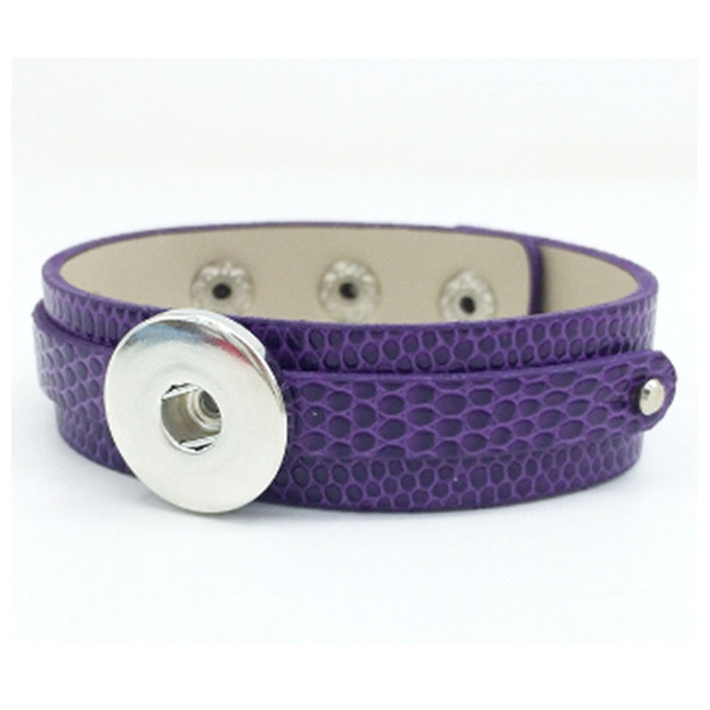 Snap Button Jewelry Purple Band
